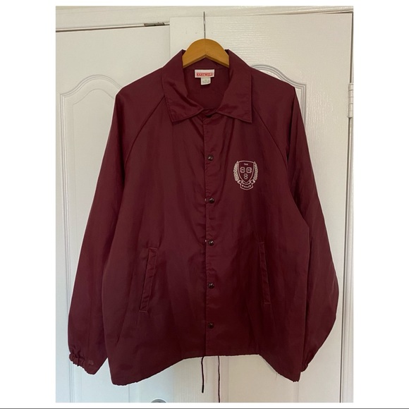 Maroon Harvard Coach/Skate Jacket, Size L - Picture 2 of 6